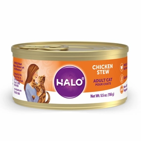 Halo Holistic Grain Free Adult Chicken Stew Canned Cat Food cat calming diffuser cat stress relief anxiety cat treats cat relaxing spray pet mood aid