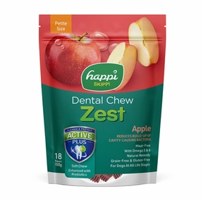 Happi Skippi (Doggy) Zest Petite Apple Dental Dog Chew 150g no pull dog harness nylon dog leash dog walking set dog vest harness pet lead