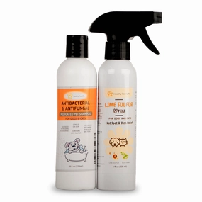 Healthy Paw Life's Bundle of Lime Sulfur Spray (8 fl oz) and Lime Sulfur Shampoo (8 fl oz) cat scratchers cat towers cat window perch cat heating pad cat calming spray