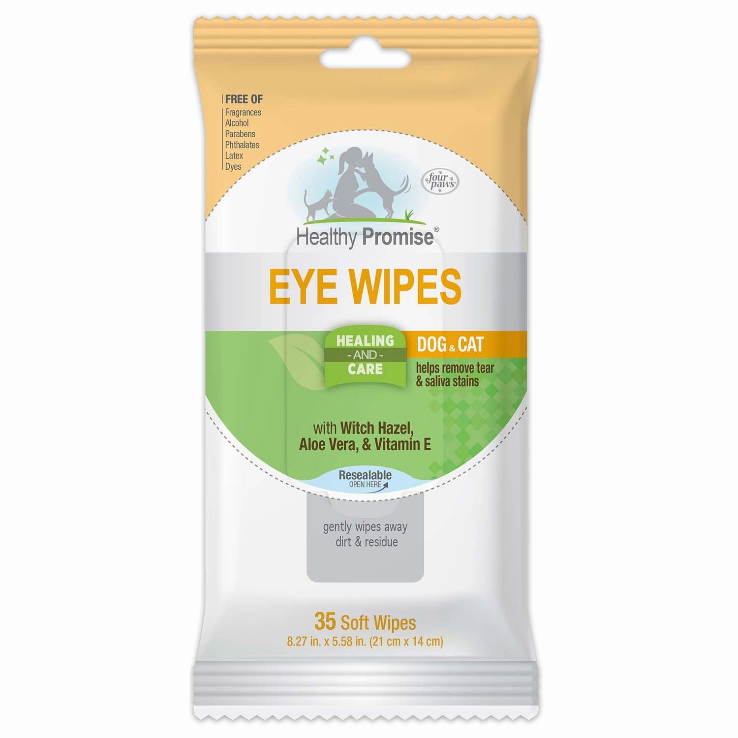 Healthy Promise Cat & Dog Eye Wipes, 35 ct dog plush squeaky toy interactive plush toy plush rope toy tough plush dog pillow toy