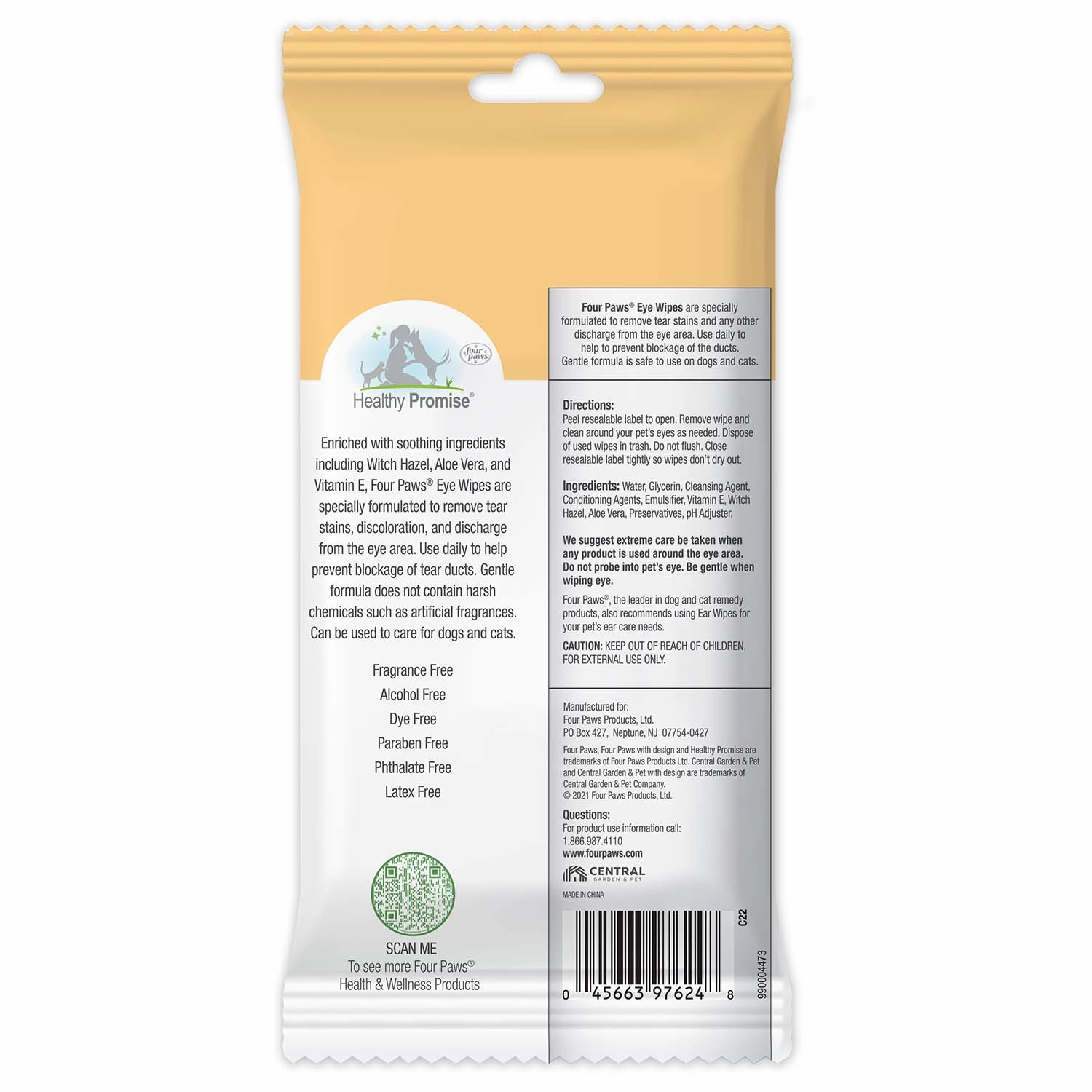 Healthy Promise Cat & Dog Eye Wipes, 35 ct