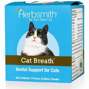 Herbsmith Cat Breath Dental Support Powder 75g Jar cat toys interactive cat toys cat teaser wand cat balls cat laser pointer