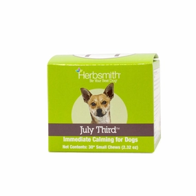 Herbsmith July Third Soft Chews - Immediate Calming for Dogs - 30 Small Chews (2.32oz) pig feed piglet nutrition pig food pellets pig vitamins pig treats