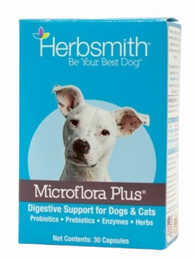 Herbsmith MicroFlora Plus Digestive Support for Dogs & Cats - 30 Capsules pig feed piglet nutrition pig food pellets pig vitamins pig treats
