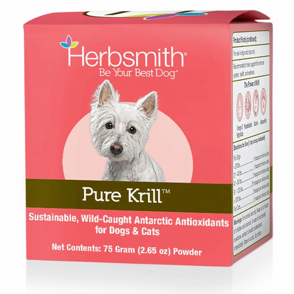 Herbsmith Pure Krill Powder for Dogs & Cats 75g Jar pig feed piglet nutrition pig food pellets pig vitamins pig treats