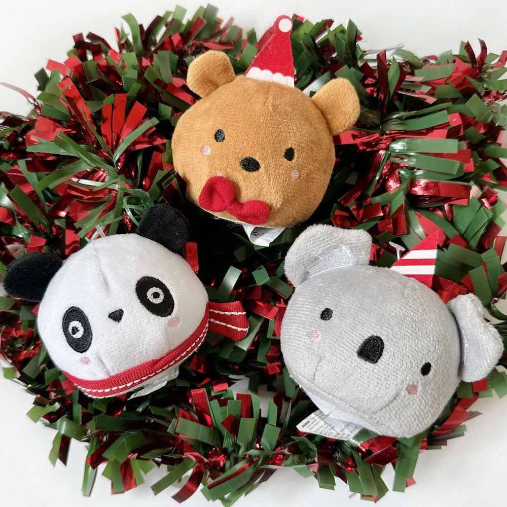 Hey Cuzzies Beary Christmas Mochi Plush Dog Toys cat dry food crunchy cat food fish formula dry cat food adult cat kibble kitten dry food