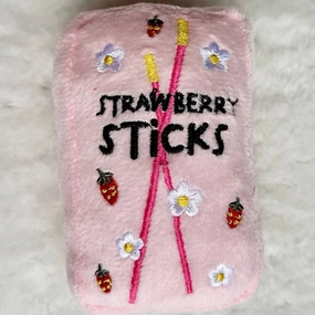 Hey Cuzzies Mini Snackz Strawberry Pawky Interactive Plush Dog Toy cat dry food crunchy cat food fish formula dry cat food adult cat kibble kitten dry food