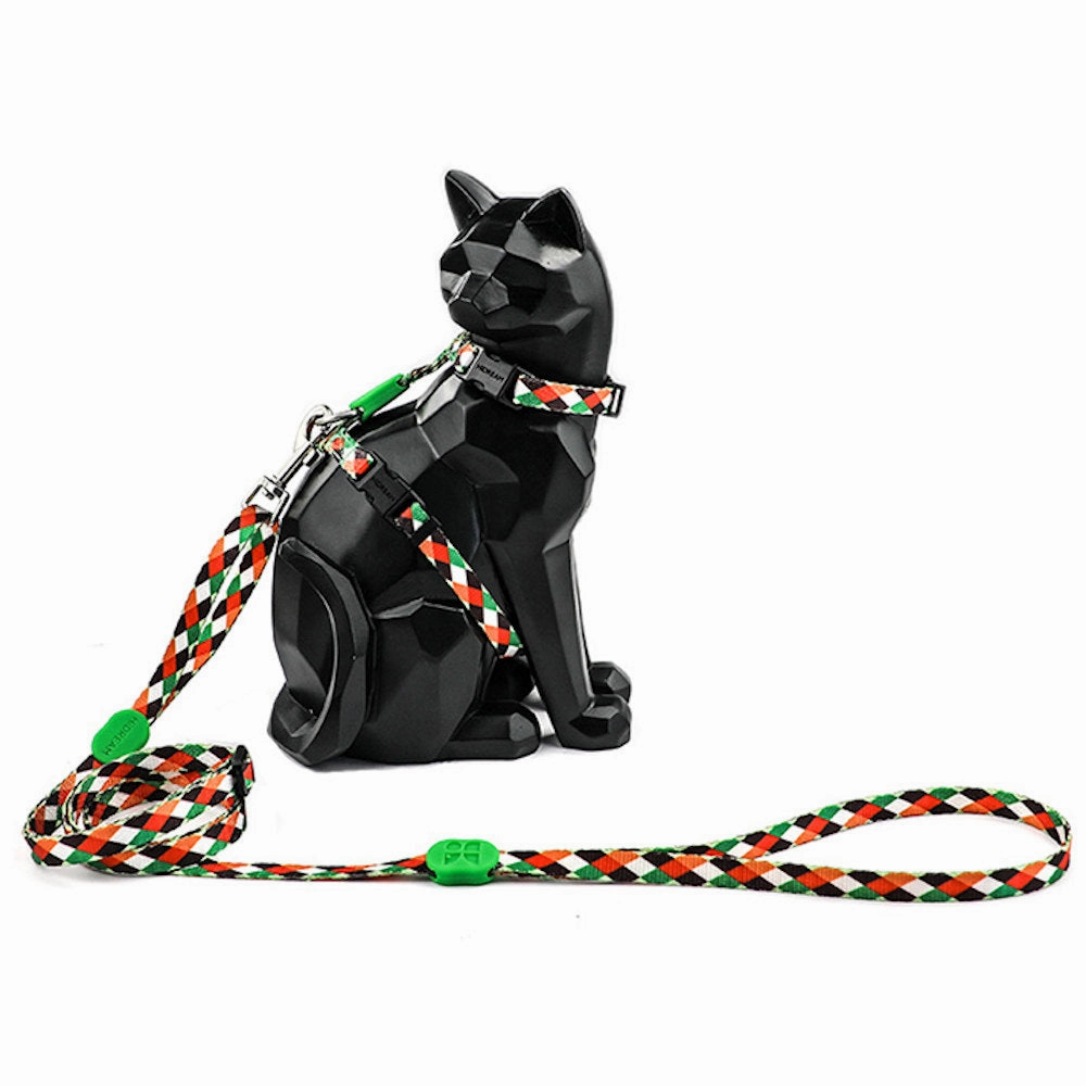 Hidream Profusion Cat H-Harness & Leash Set (Pop Art) cat accessories cat collar cat harness cat backpack cat ID tag