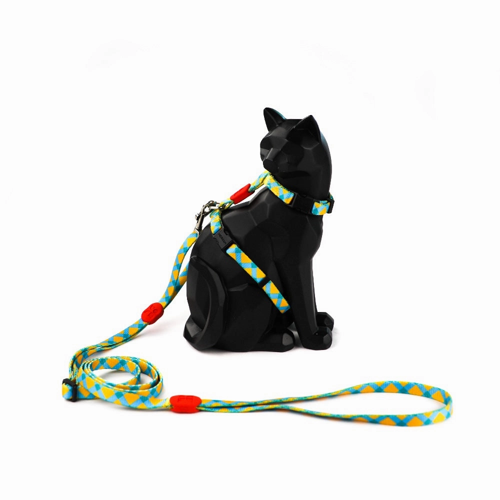 HiDREAM Profusion Cat H-Harness & Leash Set (Sunrise) cat accessories cat collar cat harness cat backpack cat ID tag