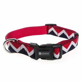 HiDREAM Rainbow Adjustable Dog Collar (Red) dog harness dog training collar dog safety vest dog seatbelt dog ID tag