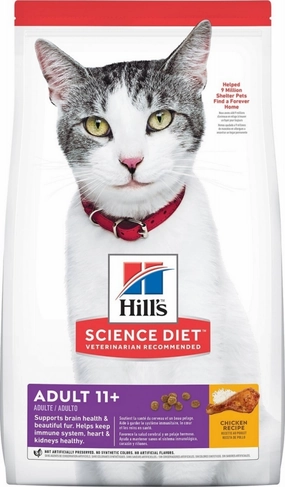 Hill's Science Diet Adult 11  Chicken Recipe Dry Cat Food freeze dried dog food raw food for dogs dog freeze meal high protein dog food grain free freeze dog food