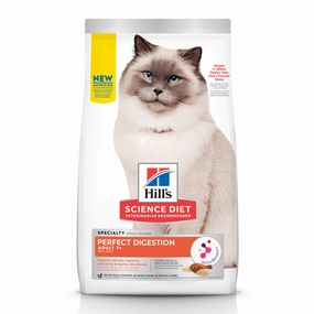 Hill's Science Diet Adult 7  Perfect Digestion Chicken, Barley & Whole Oats Recipe Dry Cat Food freeze dried dog food raw food for dogs dog freeze meal high protein dog food grain free freeze dog food