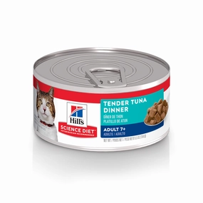 Hill's Science Diet Adult 7  Tender Tuna Dinner Canned Cat Food cat calming diffuser cat stress relief anxiety cat treats cat relaxing spray pet mood aid