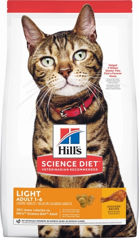 Hill's Science Diet Adult Light Chicken Recipe Dry Cat Food freeze dried dog food raw food for dogs dog freeze meal high protein dog food grain free freeze dog food