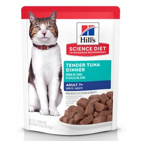 Hill's Science Diet Senior 7  Tender Tuna Dinner Wet Cat Food cat calming diffuser cat stress relief anxiety cat treats cat relaxing spray pet mood aid