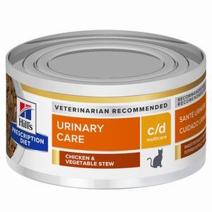 Hills Prescription Diet C/D Multicare Feline Chicken & Vegetable Stew Wet Cat Food cat treats toys for cats cat hair remover cat cleaning supplies cat food bowl