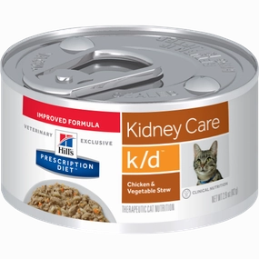 Hills Prescription Diet K/D Chicken & Vegetable Stew Wet Cat Food cat supplies cat house cat tree cat feeder cat collar