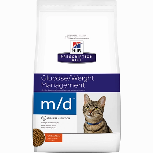 Hills Prescription Diet M/D Chicken Dry Cat Food cat supplies cat house cat tree cat feeder cat collar