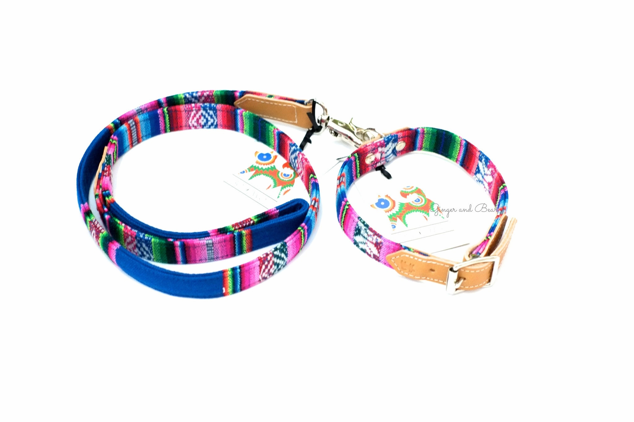 Hiro Wolf Classic leash: Blue Inca