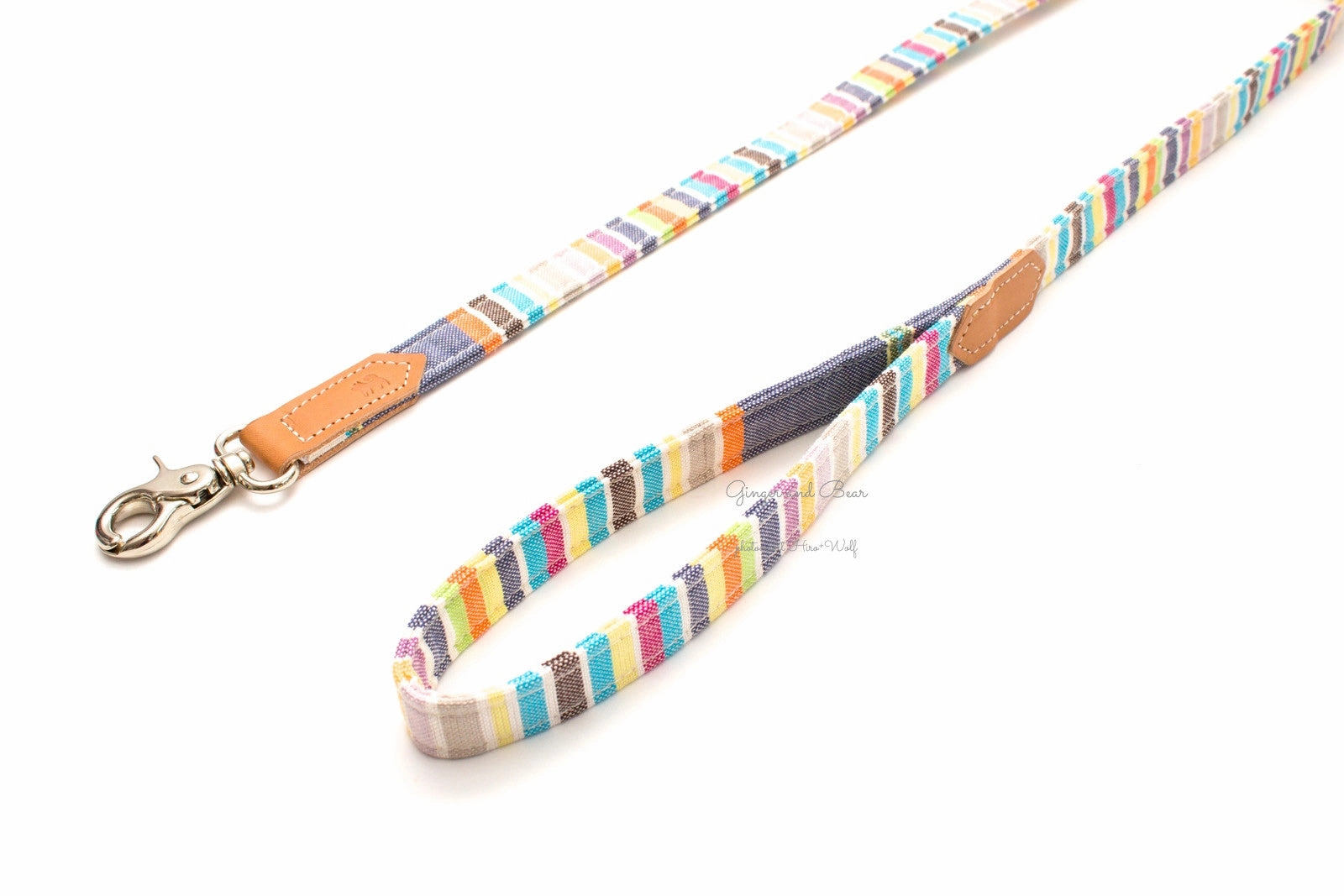 Hiro Wolf Classic leash: Pastel Stripe Kikoi