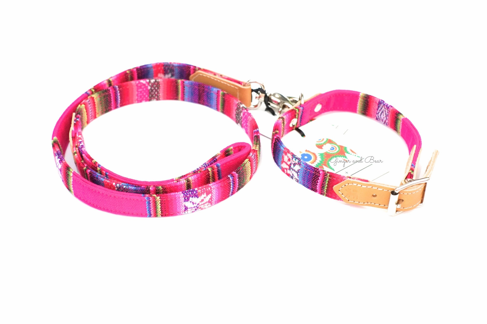Hiro Wolf Classic leash: Pink Inca