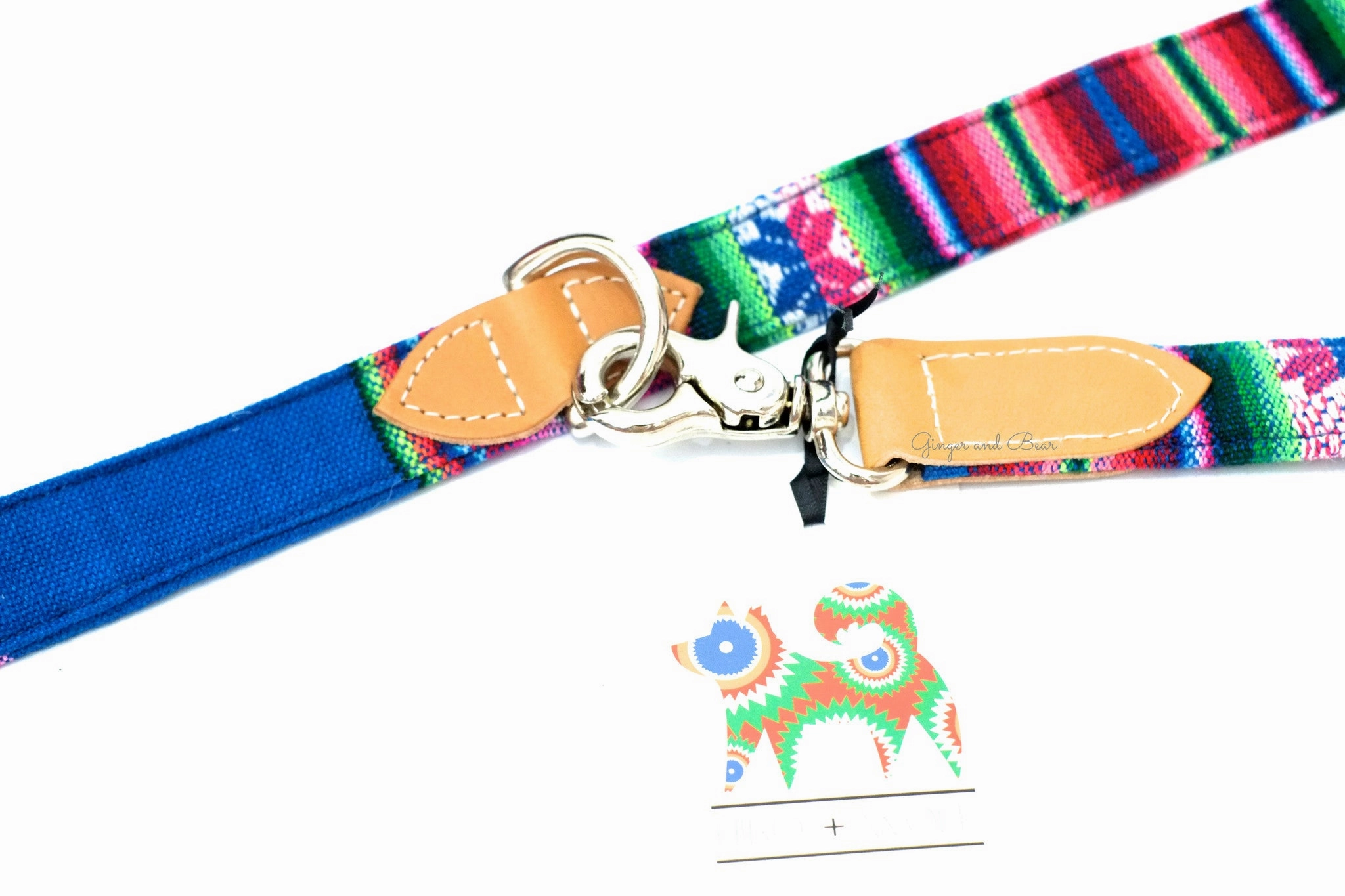 Hiro Wolf Hands-free leash: Blue Inca