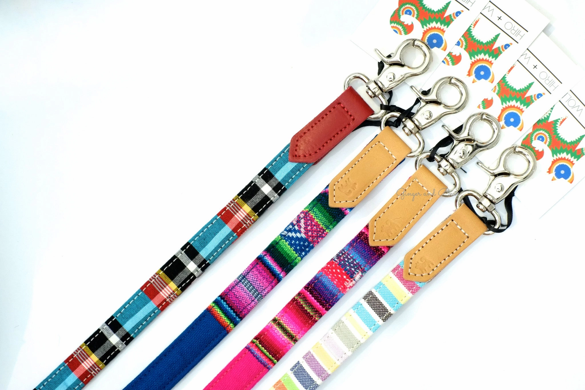 Hiro Wolf Hands-free leash: Blue Inca