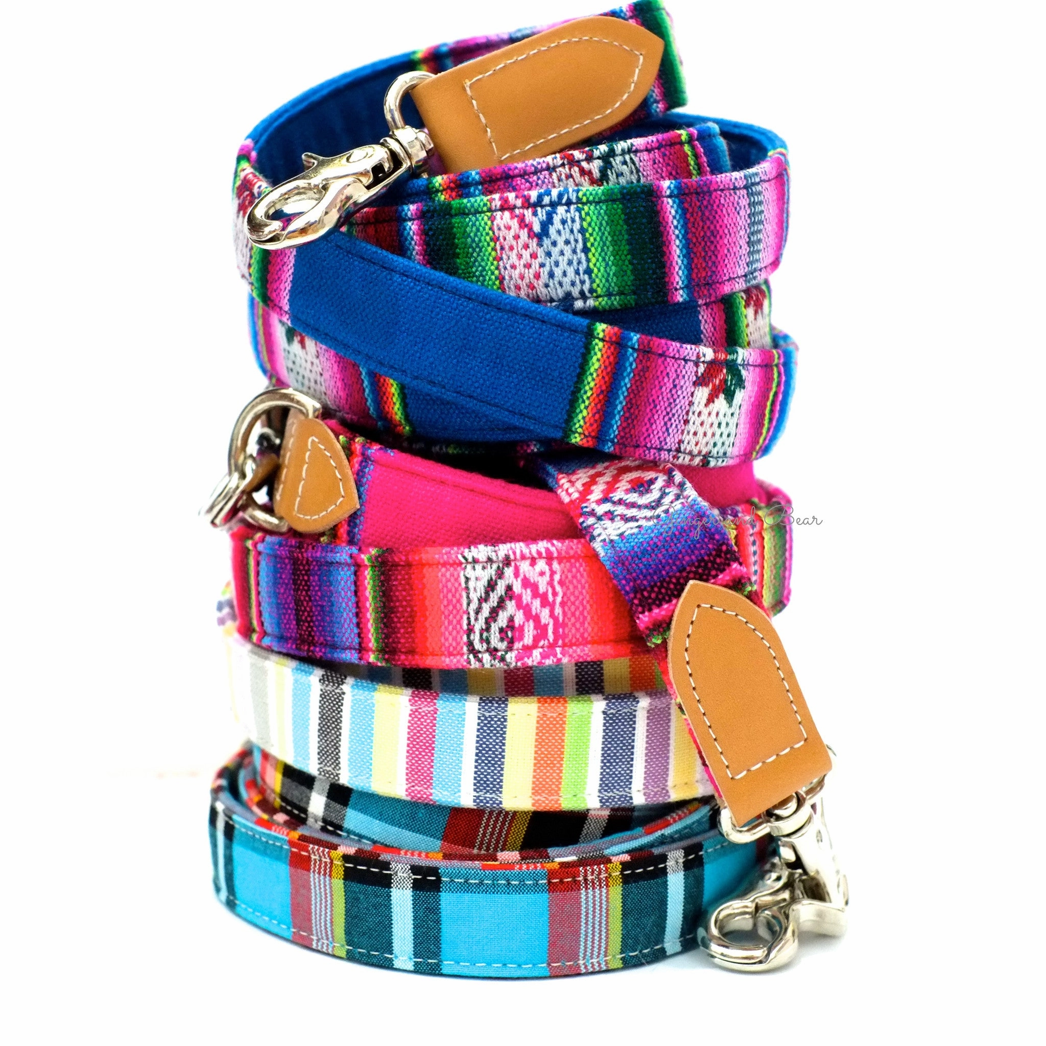 Hiro Wolf Hands-free leash: Masai Blue Check