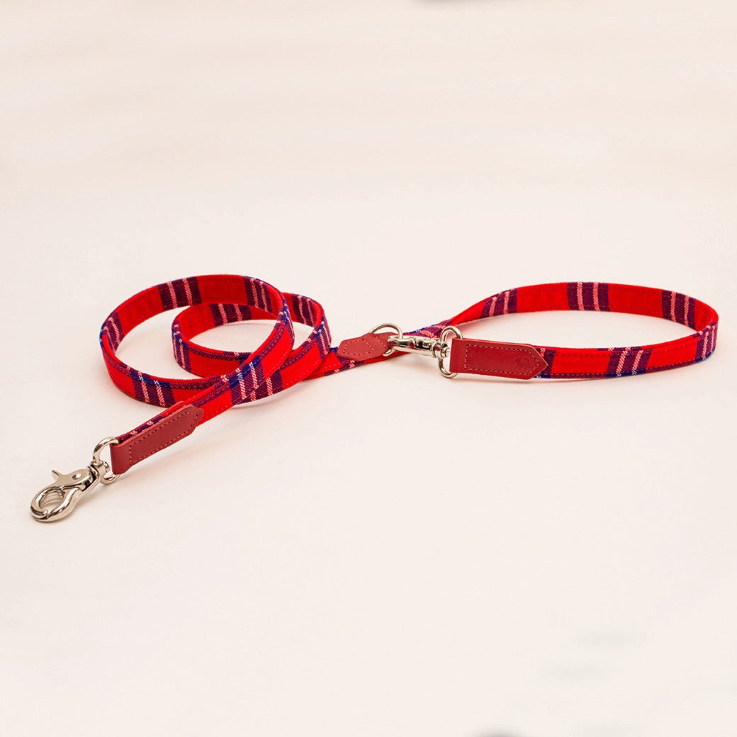 Hiro Wolf Hands-free leash: Shuka Red Check