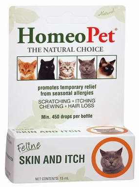 HomeoPet Feline Skin and Itch, 15 mL cat beds cat scratching post cat shampoo cat tunnel cat brush