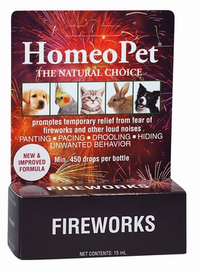 HomeoPet Fireworks, 15 mL cat beds cat scratching post cat shampoo cat tunnel cat brush
