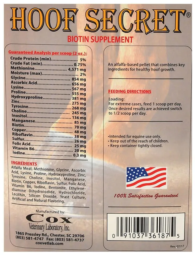 Hoof Secret Biotin Horse Hoof Supplement