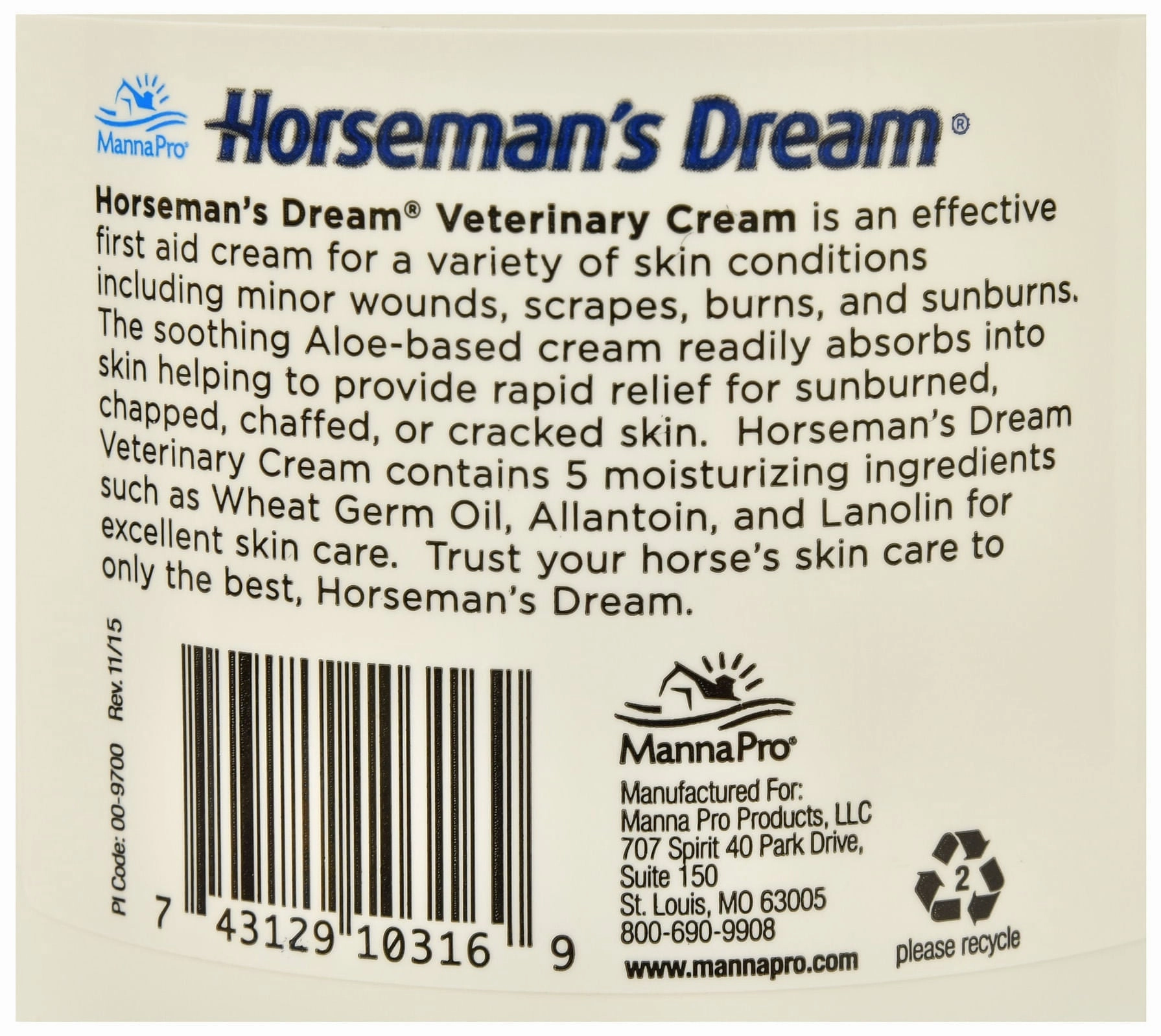 Horseman's Dream Aloe Vera Vet Cream