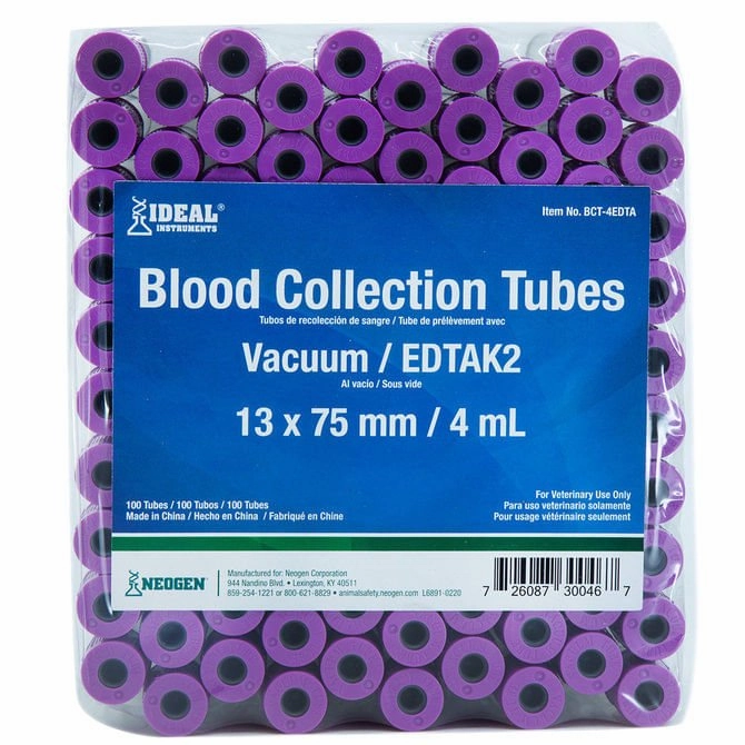 Ideal Blood Collection Vacuum Tubes, Lavender, 4mL, 100 ct chicken supplies backyard chicken coop accessories poultry food chicken vitamins
