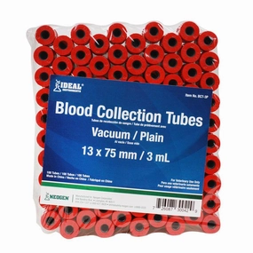 Ideal Blood Collection Vacuum Tubes, Red, 3 mL, 100 ct wet cat food canned food for cats gravy cat cans soft texture cat food wet pouches