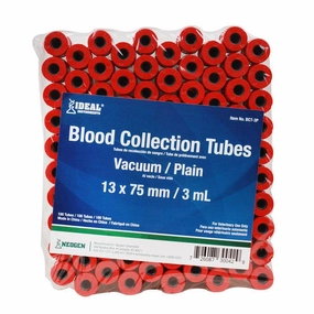 Ideal Blood Collection Vacuum Tubes, Red, 3 mL, 100 ct tuff dog toys durable toys for dogs chew tested toys hard chew toy strong plush