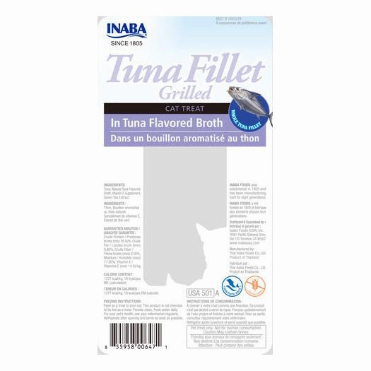 Inaba Grilled Tuna Fillet in Tuna Flavored Broth Cat Treat