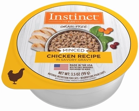 Instinct Adult Grain Free Minced Recipe with Real Chicken Natural Cat food Cups cat calming diffuser cat stress relief anxiety cat treats cat relaxing spray pet mood aid