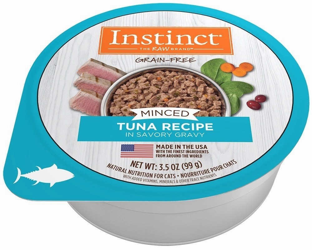 Instinct Adult Grain Free Minced Recipe with Real Tuna Natural Cat food Cups cat calming diffuser cat stress relief anxiety cat treats cat relaxing spray pet mood aid