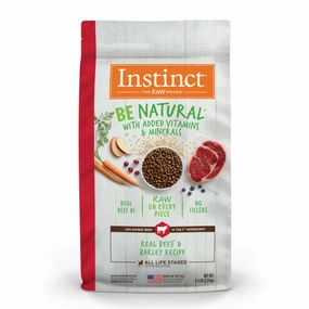 Instinct Be Natural Real Beef & Barley Dry Dog Food 25lb freeze dried dog treats dog freeze snacks raw dog treat dehydrated dog food meat dog snack