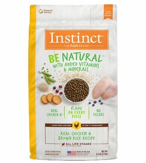 Instinct Be Natural Real Chicken & Brown Rice Dry Dog Food 25lb freeze dried dog treats dog freeze snacks raw dog treat dehydrated dog food meat dog snack
