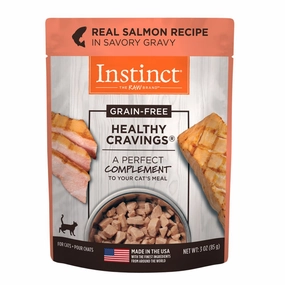 Instinct Healthy Cravings Real Salmon Recipe In Savoury Gravy Grain-Free Wet Cat Food Topper 3oz dog travel bag car seat cover pet carrier for car training leash dog training whistle