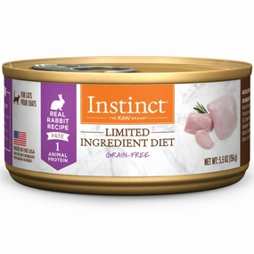 Instinct Limited Ingredient Diet Rabbit Pate Grain-Free Canned Cat Food 5.5oz cat snacks catnip treats healthy cat food cat reward treats low calorie cat food