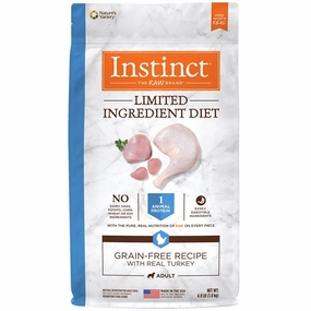Instinct Limited Ingredient Diet Real Turkey Grain-Free Dry Dog Food 4lb (Exp 13Oct23) freeze dried dog treats dog freeze snacks raw dog treat dehydrated dog food meat dog snack