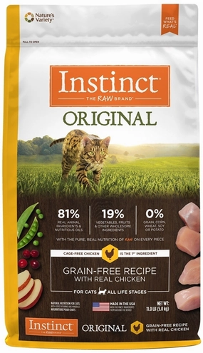 Instinct Original Grain-Free Real Chicken Dry Cat Food freeze dried dog food raw food for dogs dog freeze meal high protein dog food grain free freeze dog food