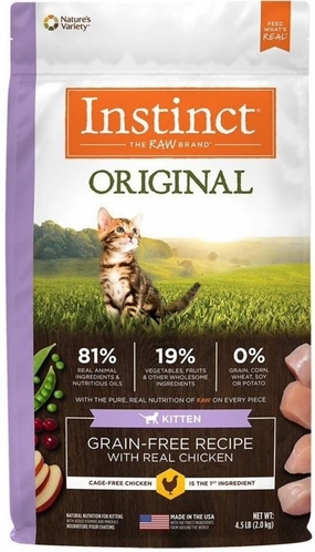 Instinct Original Grain-Free Real Chicken Dry Kitten Food freeze dried dog food raw food for dogs dog freeze meal high protein dog food grain free freeze dog food