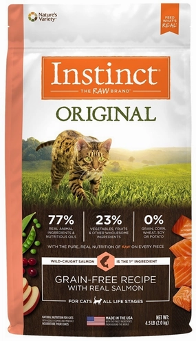 Instinct Original Grain-Free Real Salmon Dry Cat Food freeze dried dog food raw food for dogs dog freeze meal high protein dog food grain free freeze dog food