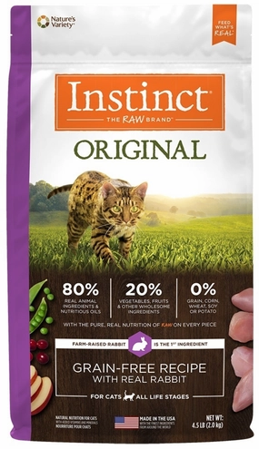 Instinct Original Grain Free Recipe with Real Rabbit Natural Dry Cat Food freeze dried dog food raw food for dogs dog freeze meal high protein dog food grain free freeze dog food