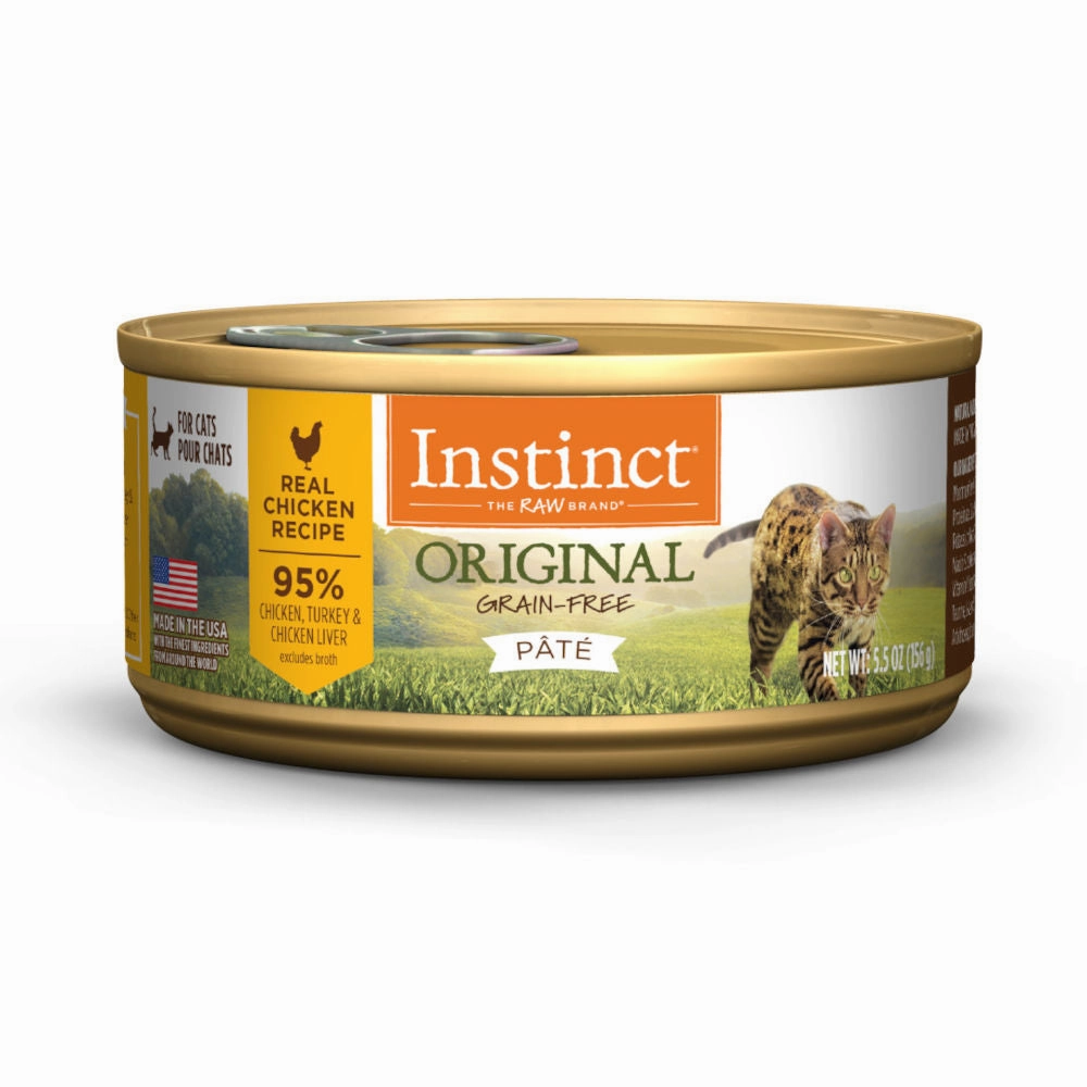 Instinct Original Real Chicken Pate Grain-Free Canned Cat Food natural cat food soft cat treats freeze dried cat food organic cat treats indoor cat food