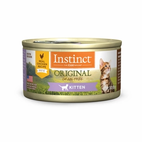 Instinct Original Real Chicken Pate Grain-Free Canned Kitten Food 3oz cat food cans soft cat food high protein cat food natural cat food senior cat food